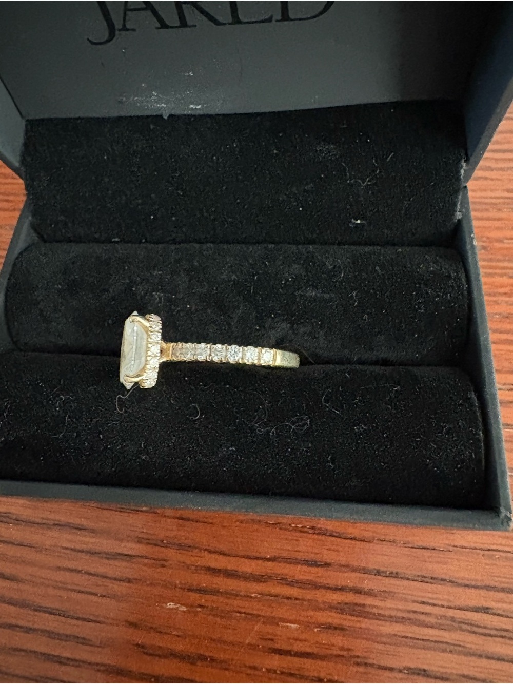 2.50ct lab diamond Solitaire Diamond Ring in Yellow Gold with Pave Band - Picture 2 of 6